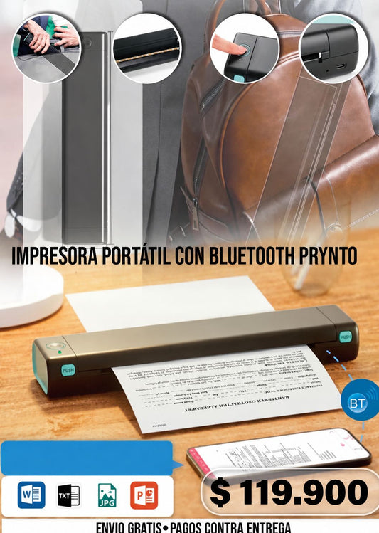 E-IMPRESORA PORTÁTIL CON BLUETOOTH PRYNTO
