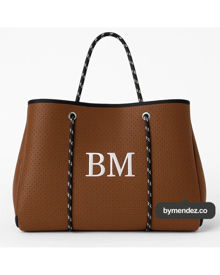 Bolso Tote Bag Brown | Personalizado con Iniciales